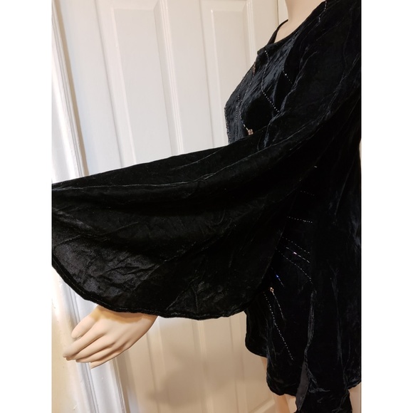 NWOT | Anne Carson {BLACK VELVET BEADED TOP} - Picture 8 of 9